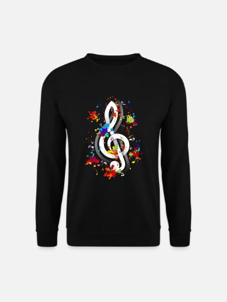 Violin Key Music Gift Clef - Unisex Sweatshirt - black