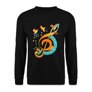 Clef - Unisex Sweatshirt - black - Front - Alina (178cm) & Michal (187cm)
