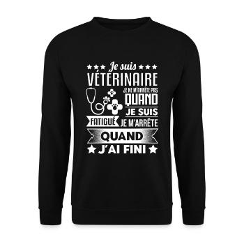 Vétérinaire Idée Cadeau Véto Humour - Sweat-shirt Unisexe - noir - Devant - Alina (178cm) & Michal (187cm)