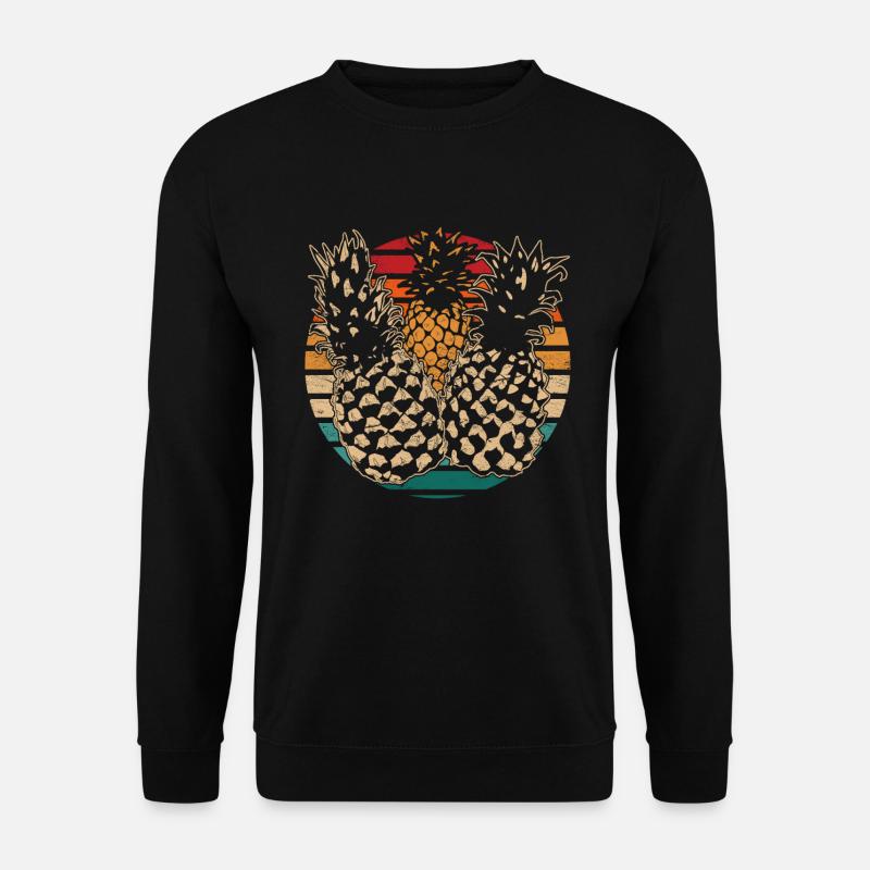 Sommer Frucht Tropisches Obst Ananas - Unisex Pullover - Schwarz