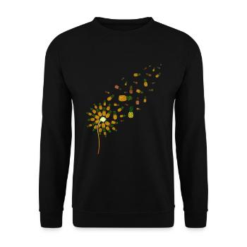 Summer Holiday Gift Fruit Tropical Pineapple - Unisex Sweatshirt - black - Front - Alina (178cm) & Michal (187cm)