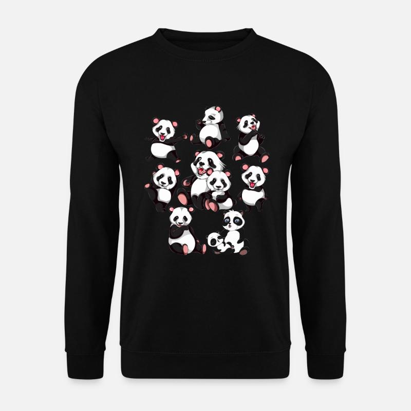 Pandabär - Unisex Pullover - Schwarz