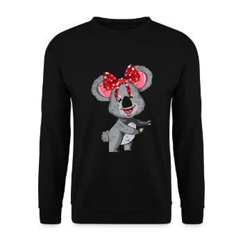Koala - Unisex Pullover - Schwarz - Vorne - Alina (178cm) & Michal (187cm)