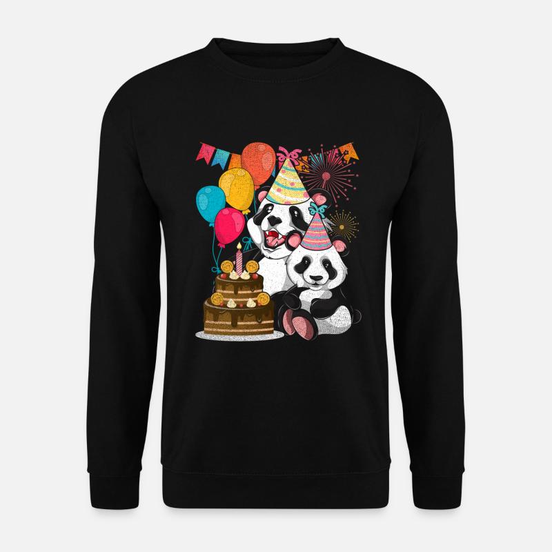 Birthday Animal Gift Panda - Unisex Sweatshirt - black