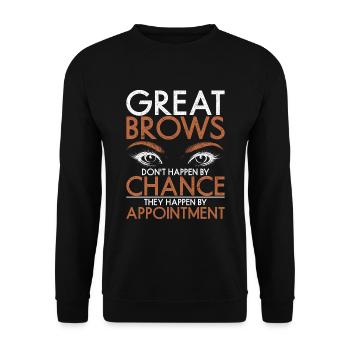 Make Up Artist Gift Beauty Brow Artist - Unisex Sweatshirt - black - Front - Alina (178cm) & Michal (187cm)