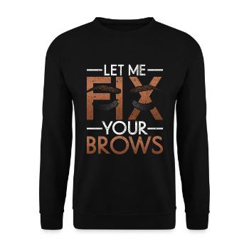 Make Up Artist Gift Beauty Brow Artist - Unisex Sweatshirt - black - Front - Alina (178cm) & Michal (187cm)