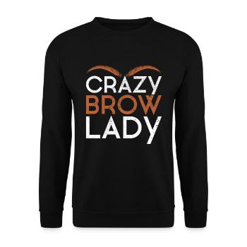 Make Up Artist Gift Beauty Brow Artist - Unisex Sweatshirt - black - Front - Alina (178cm) & Michal (187cm)