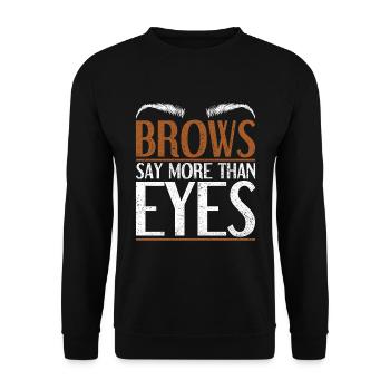 Make Up Artist Gift Beauty Brow Artist - Unisex Sweatshirt - black - Front - Alina (178cm) & Michal (187cm)