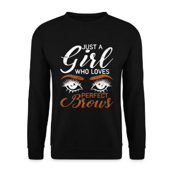 Make Up Artist Gift Beauty Brow Artist - Unisex Sweatshirt - black - Front - Alina (178cm) & Michal (187cm)
