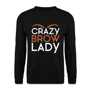 Eyebrow Beautician Gift Brow Artist - Unisex Sweatshirt - black - Front - Alina (178cm) & Michal (187cm)
