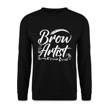 Make Up Artist Gift Beauty Brow Artist - Unisex Sweatshirt - black - Front - Alina (178cm) & Michal (187cm)