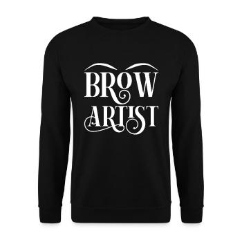 Make Up Artist Geschenk Beauty Brow Artist - Unisex Pullover - Schwarz - Vorne - Alina (178cm) & Michal (187cm)