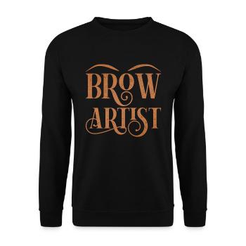 Make Up Artist Gift Beauty Brow Artist - Unisex Sweatshirt - black - Front - Alina (178cm) & Michal (187cm)