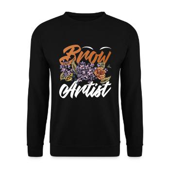 Brow Artist - Unisex Sweatshirt - black - Front - Alina (178cm) & Michal (187cm)