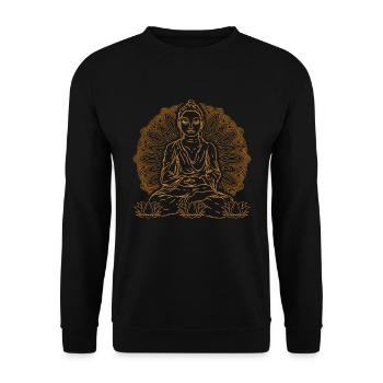 Bouddhisme Spiritualité Yoga Bouddha bouddhiste - Sweat-shirt Unisexe - noir - Devant - Alina (178cm) & Michal (187cm)