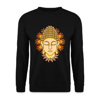 Yoga Cadeau Bouddhisme Bouddha bouddhiste - Sweat-shirt Unisexe - noir - Devant - Alina (178cm) & Michal (187cm)