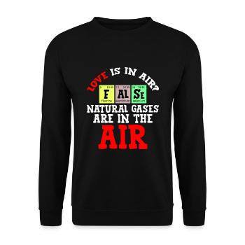 L’amour est drôle de scientifiques dans l’air - Sweat-shirt Unisexe - noir - Devant - Alina (178cm) & Michal (187cm)
