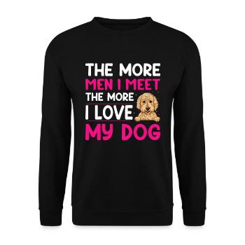 J’aime le chien Goldendoodle Drôles de propriétaires de chiens - Sweat-shirt Unisexe - noir - Devant - Alina (178cm) & Michal (187cm)