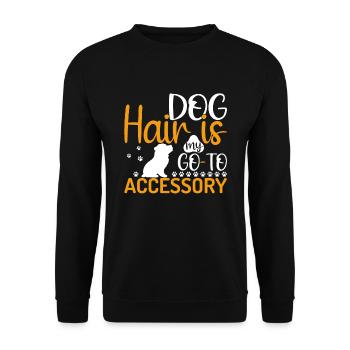 Zwergschnauzer Hundehaar Ist Mein Accessoire - Unisex Pullover - Schwarz - Vorne - Alina (178cm) & Michal (187cm)