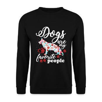 German Shepherds are favorite people - Unisex Sweatshirt - black - Front - Alina (178cm) & Michal (187cm)