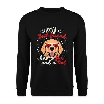 Golden Retriever Best Friend Has Fur And - Unisex Sweatshirt - black - Front - Alina (178cm) & Michal (187cm)