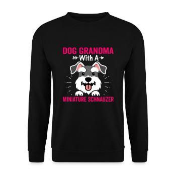 Dog Grandma with Miniature Schnauzer Funny Graphics For - Unisex Sweatshirt - black - Front - Alina (178cm) & Michal (187cm)
