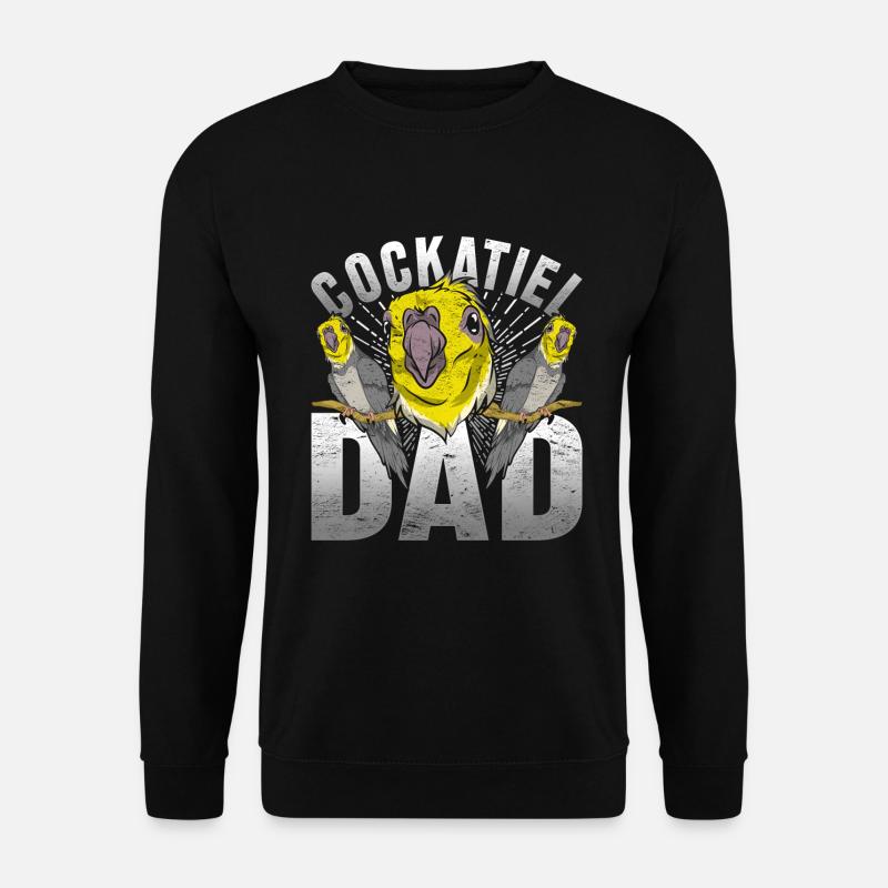 Nymphensittich Papa Vatertag Nymphensittich - Unisex Pullover - Schwarz