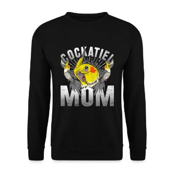 Cockatiel Mama Mother's Day Cockatiel - Unisex Sweatshirt - black - Front - Alina (178cm) & Michal (187cm)