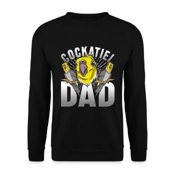 Bird Papa Father's Day Gift Idea Cockatiel - Unisex Sweatshirt - black - Front - Alina (178cm) & Michal (187cm)