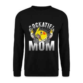Bird Mom Mother's Day Gift Cockatiel - Unisex Sweatshirt - black - Front - Alina (178cm) & Michal (187cm)