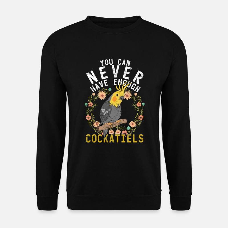 Haustier Vogelliebhaber Geschenk Nymphensittich - Unisex Pullover - Schwarz