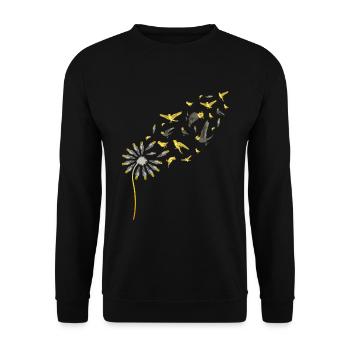Bird Pet Gift Dandelion Cockatiel - Unisex Sweatshirt - black - Front - Alina (178cm) & Michal (187cm)