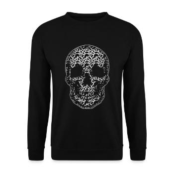 Taches de vache Skull Farm Cow Pattern Vache - Sweat-shirt Unisexe - noir - Devant - Alina (178cm) & Michal (187cm)