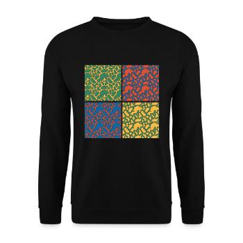 Pop Art Vache Motif Vache Taches Cadeau Vache - Sweat-shirt Unisexe - noir - Devant - Alina (178cm) & Michal (187cm)