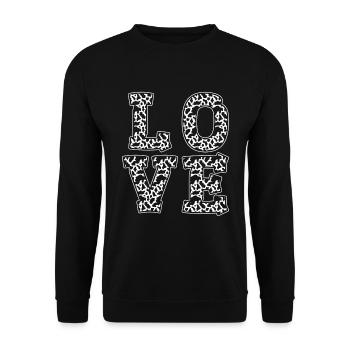 Modèle de vache Farm Animal Cadeau Vache Spots Vache - Sweat-shirt Unisexe - noir - Devant - Alina (178cm) & Michal (187cm)