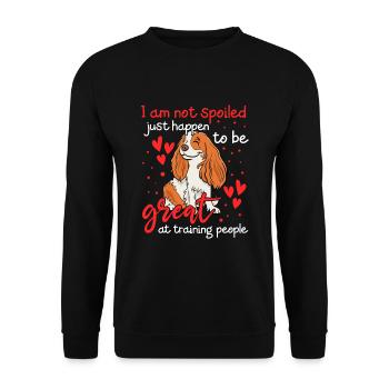 Cocker Spaniel I'm Not Spoiled Funnier - Unisex Sweatshirt - black - Front - Alina (178cm) & Michal (187cm)