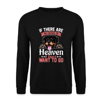 Rottweilers Quand pas de chiens au paradis Drôle - Sweat-shirt Unisexe - noir - Devant - Alina (178cm) & Michal (187cm)