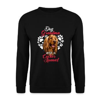 Dog Grandma With Cocker Spaniel Funny - Unisex Sweatshirt - black - Front - Alina (178cm) & Michal (187cm)