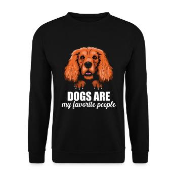 Cocker Spaniel Dogs Are Favorite People - Unisex Sweatshirt - black - Front - Alina (178cm) & Michal (187cm)