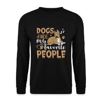 Les chiens Staffordshire Terrier sont - Sweat-shirt Unisexe - noir - Devant - Alina (178cm) & Michal (187cm)