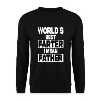 World's Best Farter I Mean Father - Unisex Sweatshirt - black - Front - Alina (178cm) & Michal (187cm)