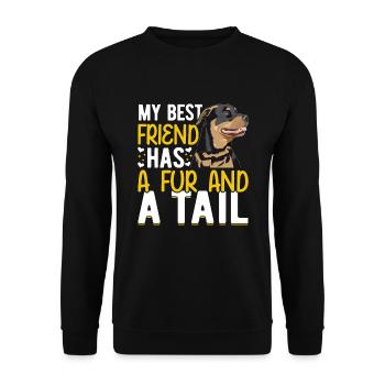 Le meilleur ami de Rottweiler a de la fourrure et de la queue - Sweat-shirt Unisexe - noir - Devant - Alina (178cm) & Michal (187cm)