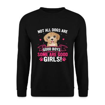 Caniches Certains Sont De Bonnes Filles Drôles - Sweat-shirt Unisexe - noir - Devant - Alina (178cm) & Michal (187cm)