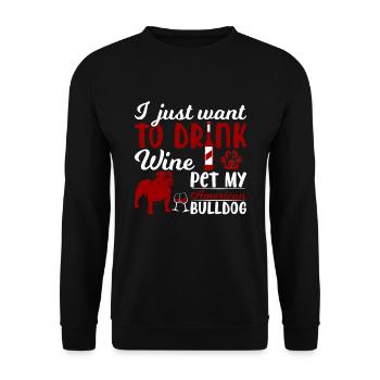Boire du vin et pet american - Sweat-shirt Unisexe - noir - Devant - Alina (178cm) & Michal (187cm)