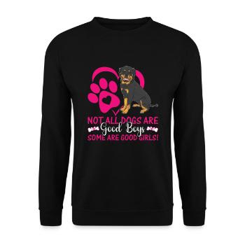 Rottweilers Certains sont de bonnes filles drôles - Sweat-shirt Unisexe - noir - Devant - Alina (178cm) & Michal (187cm)