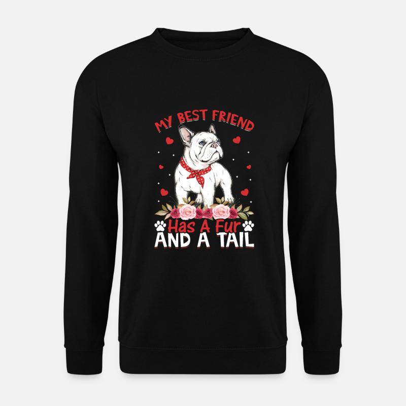 Amerikanische Bulldogge Bester Freund Hat Fell - Unisex Pullover - Schwarz