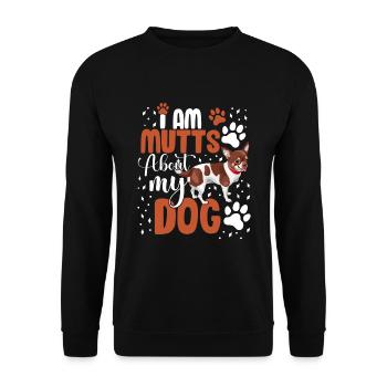 I Am Mutts About Dog Chihuahua Funny - Unisex Sweatshirt - black - Front - Alina (178cm) & Michal (187cm)