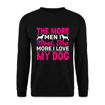Ich Liebe Hund Beagle Lustige Hundehalter - Unisex Pullover - Schwarz - Vorne - Alina (178cm) & Michal (187cm)