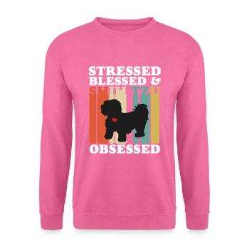 Gesegneter Shih Tzu Besessener Lustiger - Unisex Pullover - Pink - Vorne