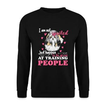 Shih Tzu I Am Not Spoiled Funny - Unisex Sweatshirt - black - Front - Alina (178cm) & Michal (187cm)